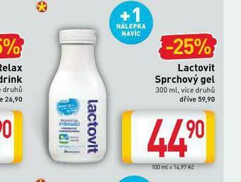 Billa Lactovit sprchový gel nabídka