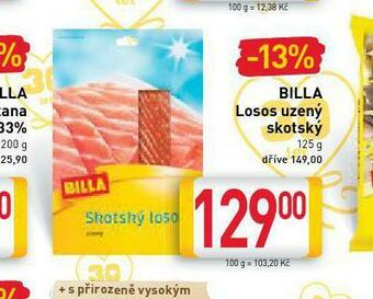Billa Billa losos uzený skotský nabídka
