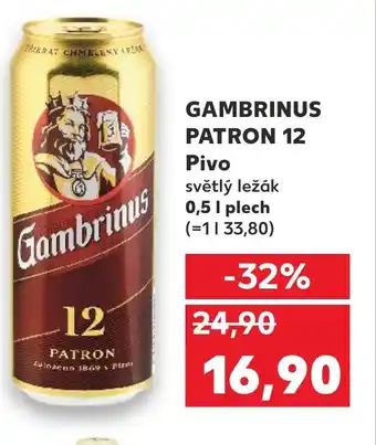 Kaufland GAMBRINUS PATRON 12 Pivo 0.5L nabídka