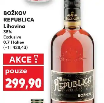 Kaufland BOŽKOV REPUBLICA Lihovina 0.7L nabídka