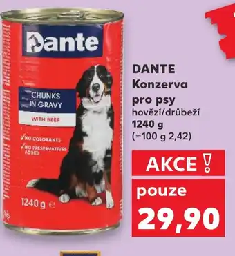 Kaufland DANTE Konzerva pro psy nabídka