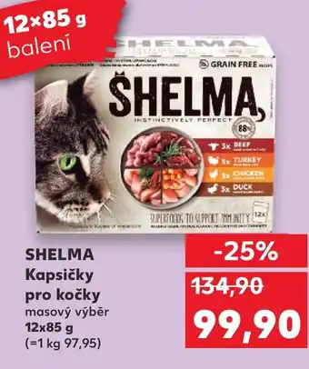 Kaufland SHELMA Kapsičky pro kočky nabídka