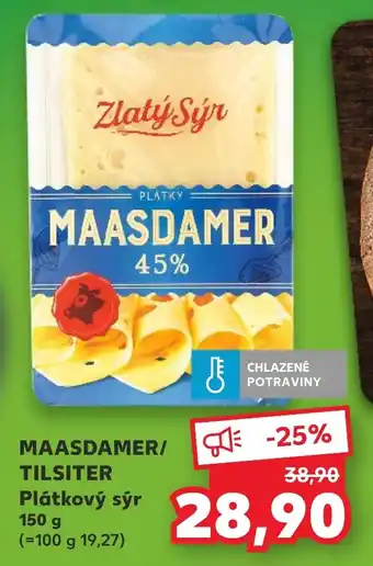 Kaufland MAASDAMER/ TILSITER Plátkový sýr nabídka