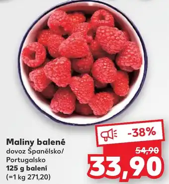 Kaufland Maliny balené nabídka