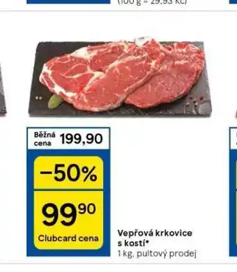 Tesco Vepřová krkovice s kostí nabídka