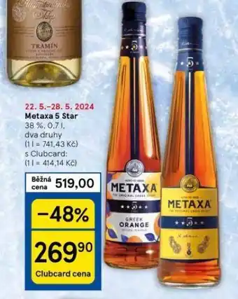 Tesco Metaxa 5 nabídka