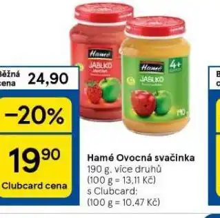 Tesco Hamé ovocná svačinka nabídka