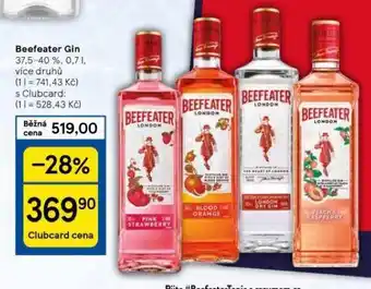 Tesco Beefeater gin nabídka