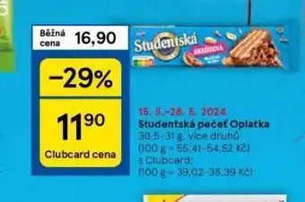 Tesco Studentská pečeť oplatka nabídka