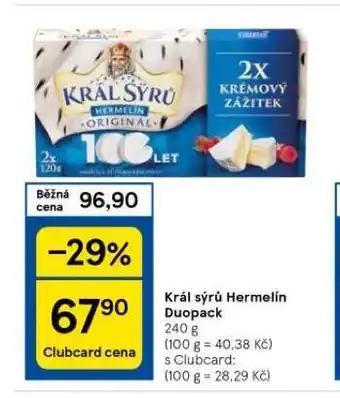 Tesco Král sýrů hermelín nabídka