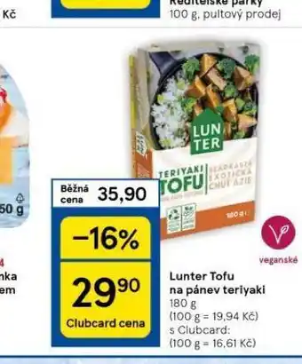 Tesco Lunter tofu na pánev nabídka