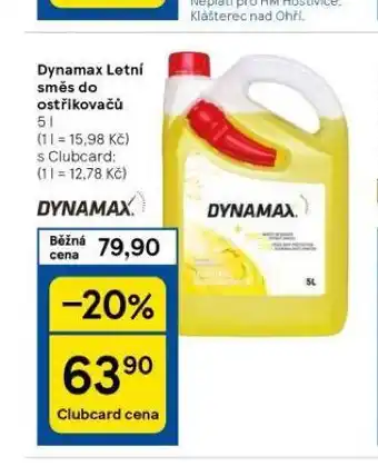 Tesco Dynamax letní směs do ostřikovačů nabídka