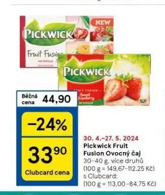 Tesco Pickwick čaj nabídka