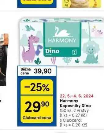 Tesco Harmony kapesníky nabídka