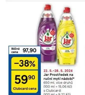 Tesco Jar prostředek na mytí nádobí nabídka