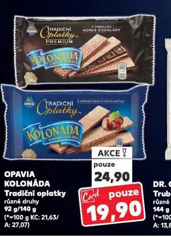 Kaufland Opavia kolonáda tradiční oplatky nabídka