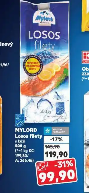 Kaufland Mylord losos filety s kůží nabídka