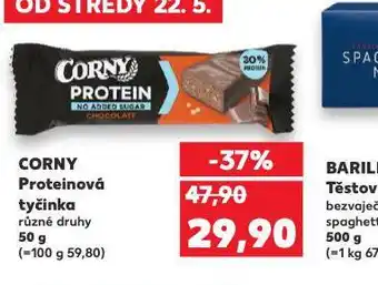 Kaufland Corny proteinová tyčinka nabídka