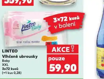 Kaufland Linteo baby dětské vlhčené ubrousky nabídka