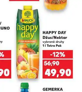 Kaufland Happy day džus / nektar nabídka