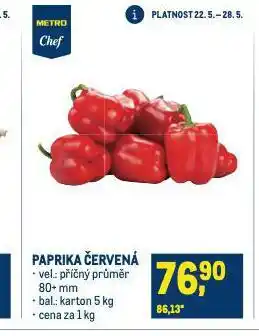 Makro Paprika červená nabídka