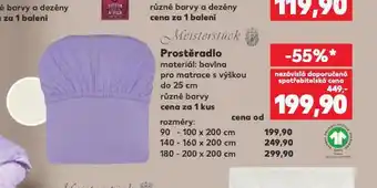 Kaufland Napínací prostěradlo 90-100 x 200 cm nabídka