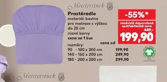 Kaufland Napínací prostěradlo 140-160 x 200 cm nabídka