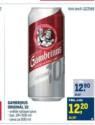 Makro Pivo gambrinus nabídka