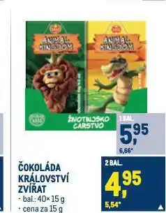 Makro Čokoláda království zvířat nabídka