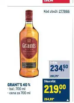 Makro Grant's triple wood whisky nabídka