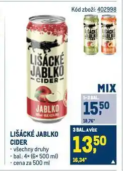 Makro Cider lišácké jablko nabídka