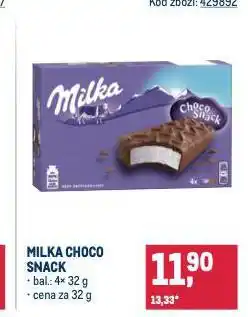 Makro Milka choco snack nabídka