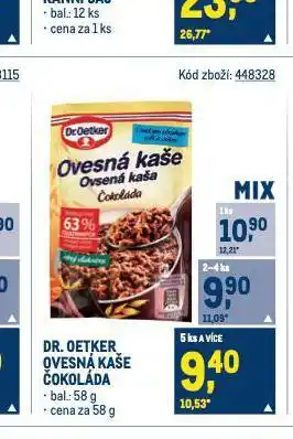 Makro Dr. oetker ovesná kaše nabídka