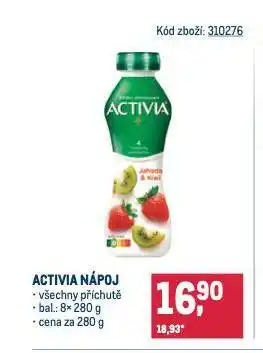Makro Activia nápoj nabídka