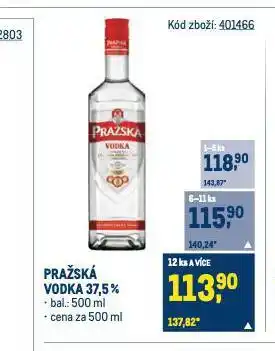 Makro Pražská vodka nabídka