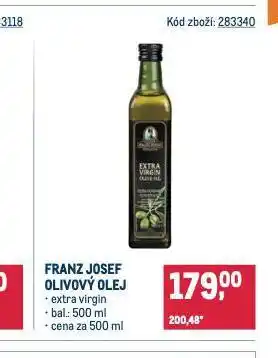 Makro Franz josef olivový olej extra panenský nabídka