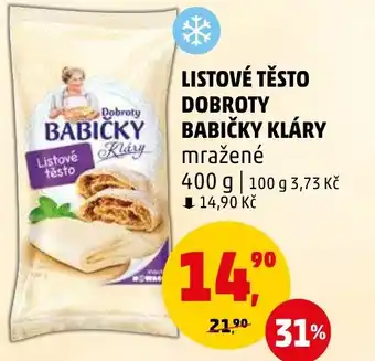 Penny Market LISTOVÉ TĚSTO DOBROTY BABIČKY KLÁRY nabídka