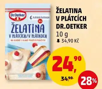 Penny Market ŽELATINA V PLÁTCÍC DR. OETKER nabídka