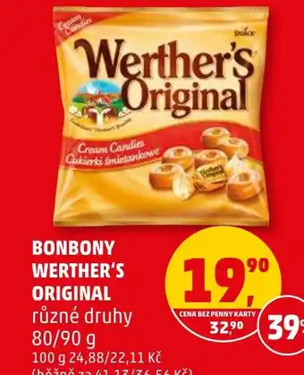 Penny Market BONBONY WERTHER'S ORIGINAL nabídka