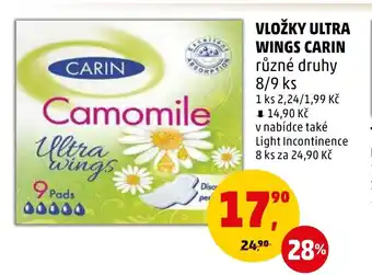 Penny Market VLOŽKY ULTRA WINGS CARIN nabídka