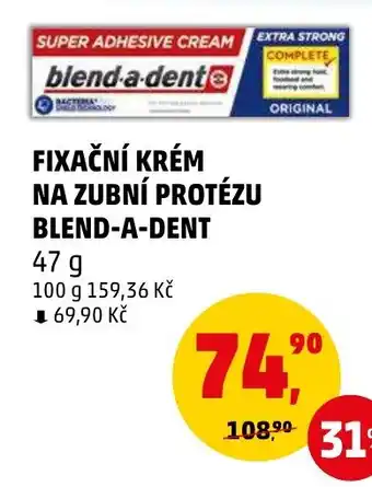 Penny Market FIXAČNÍ KRÉM NA ZUBNÍ PROTÉZU BLEND-A-DENT nabídka