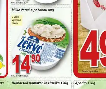 Hruška Milko žervé s pažitkou nabídka