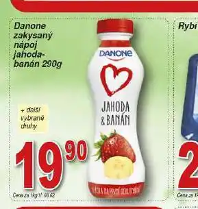 Hruška Danone zakysaný nápoj jahoda-banán nabídka