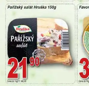Hruška Pařížský salát hruška nabídka