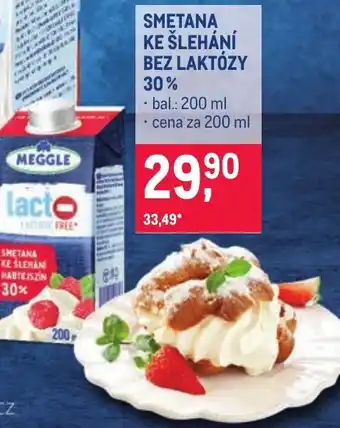 Makro SMETANA KE ŠLEHÁNÍ BEZ LAKTÓZY 30% nabídka