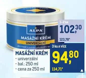 Makro MASÁŽNÍ KRÉM nabídka