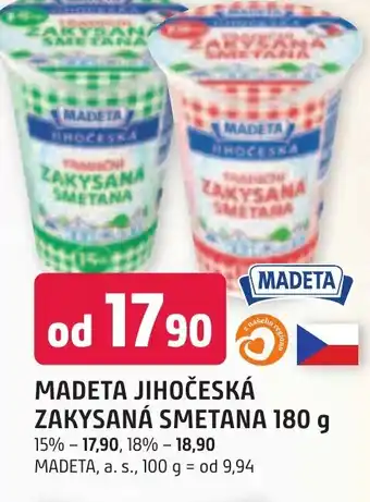 Trefa MADETA JIHOČESKÁ ZAKYSANÁ SMETANA 180 g nabídka