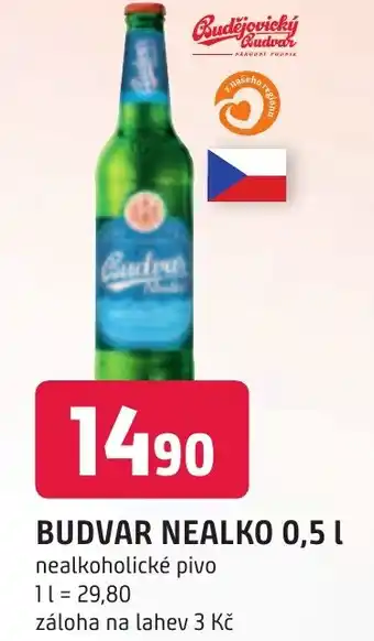 Trefa BUDVAR NEALKO 0,5 L nabídka