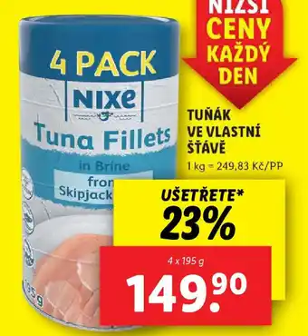 Lidl TUŇÁK VE VLASTNÍ STAVE nabídka