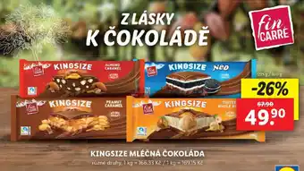 Lidl KINGSIZE MLÉČNÁ ČOKOLÁDA nabídka